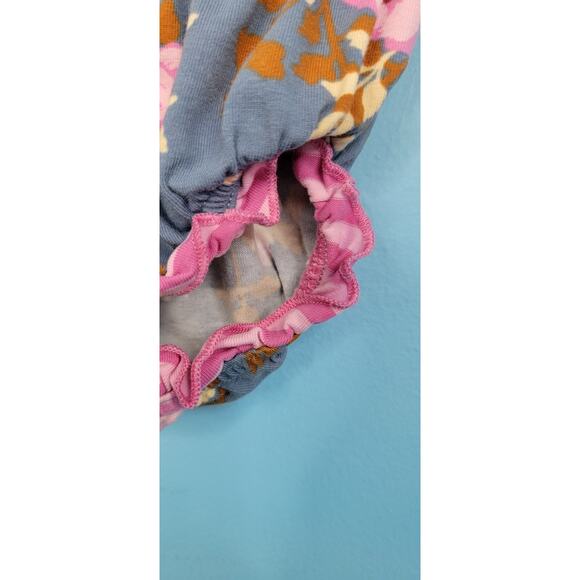 Matilda Jane/MJ Blue/Purple Floral Ruffle Diaper Cover 6 Months - Picture 2 of 4